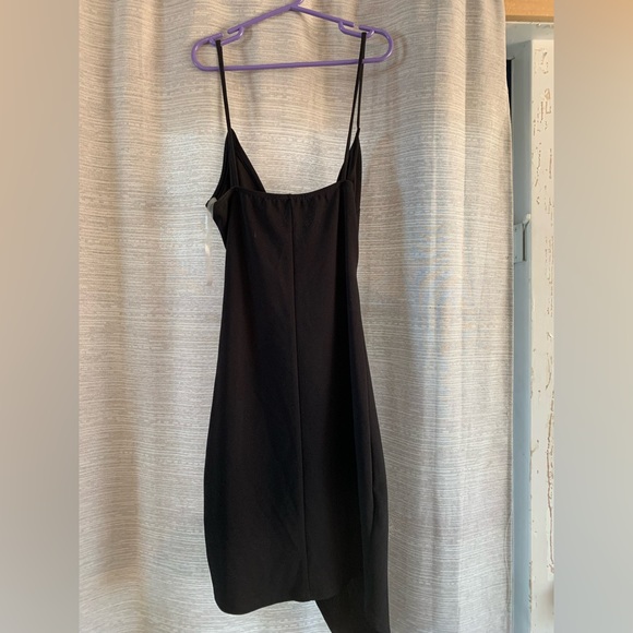 Black Mini  Wrap Dress - Picture 2 of 3